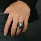 Bague viking ajustable "Casque Roi Harald"